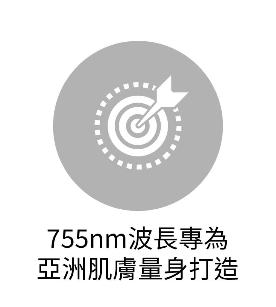 755nm波長專為亞洲肌膚量身打造