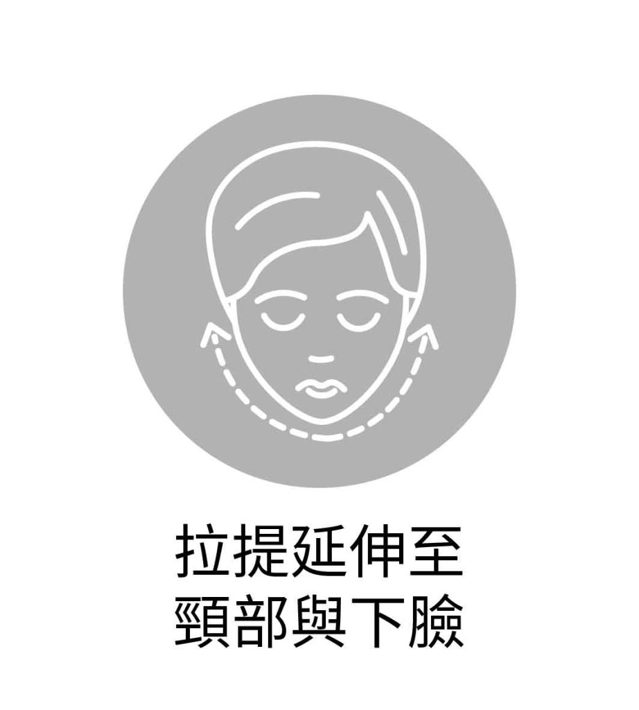 拉提延伸至頸部與下臉