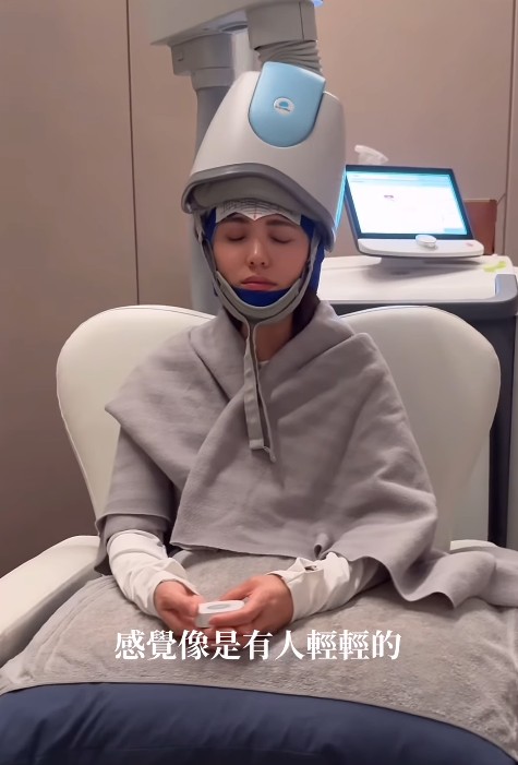 壓力大族群使用 DeepTMS 放鬆身心的療程示意