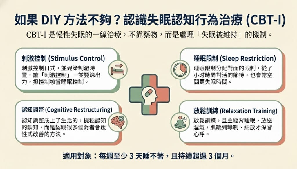 失眠認知行為治療 CBT-I 介紹：解決由交感神經亢奮維持的慢性失眠機制