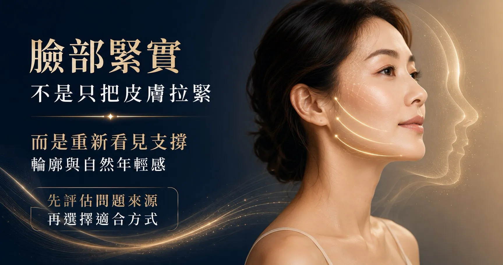 臉部緊實不只是拉緊皮膚，而是需要評估支撐、輪廓、脂肪、肌肉與皮膚狀態後選擇合適方式。