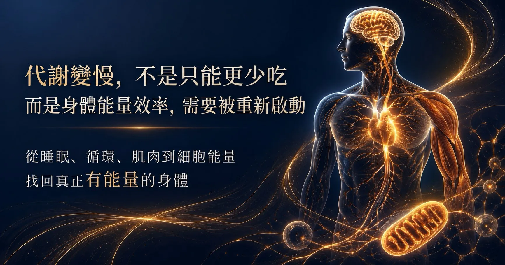 代謝變慢不一定只是吃太多，可能與身體能量效率、睡眠、循環、肌肉與細胞修復狀態有關。