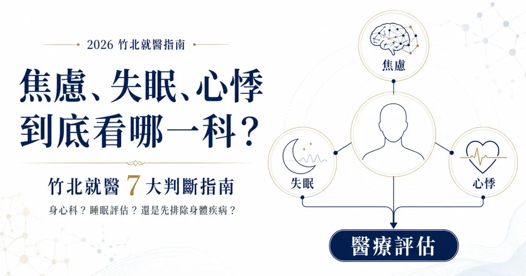 竹北焦慮症看哪一科？焦慮、失眠、心悸與自律神經症狀就醫分流指南