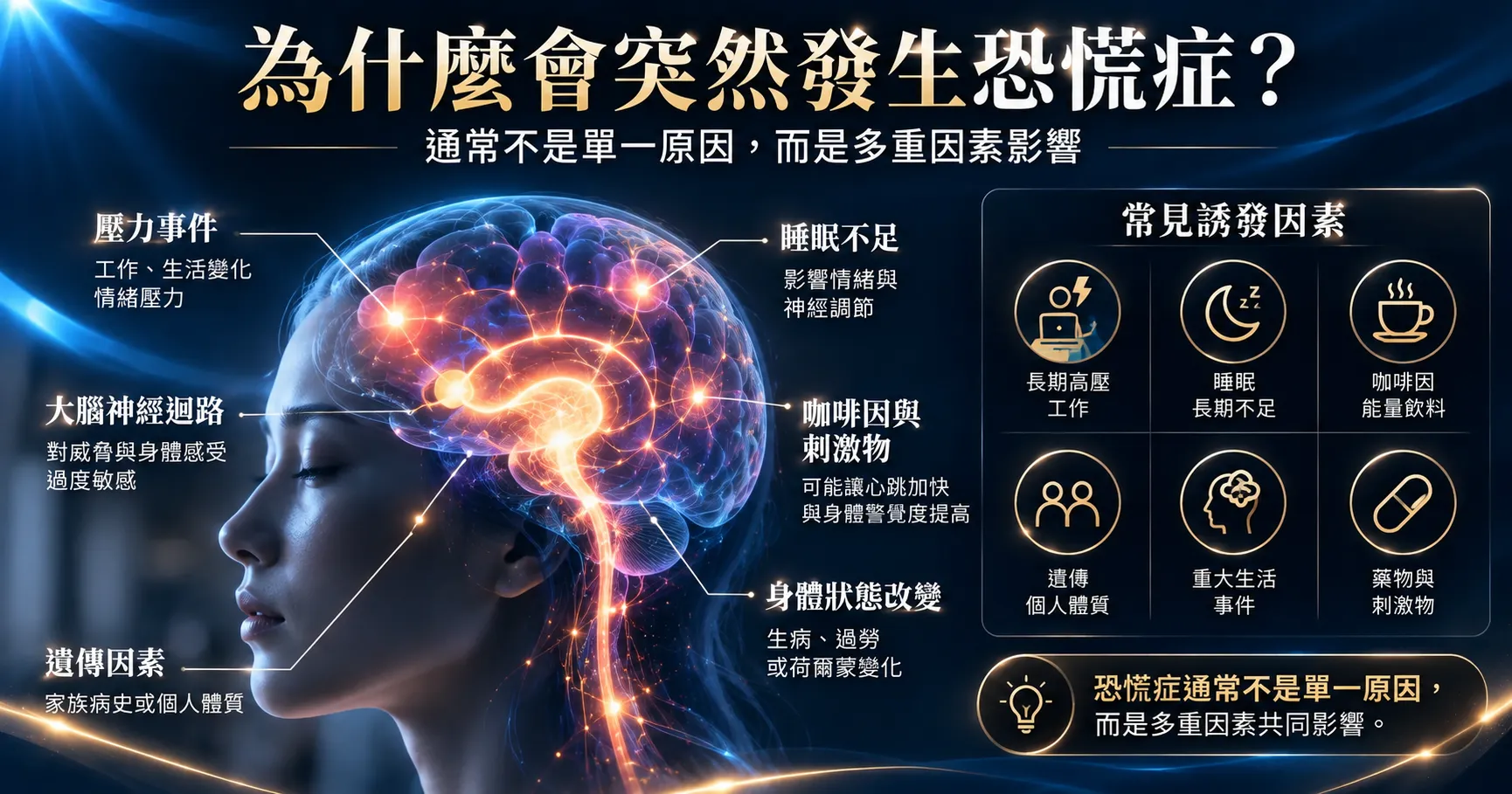 恐慌症怎麼辦?突然心悸、胸悶、呼吸困難的7大判斷與處理指南 2 恐慌症發作當下的5個處理步驟:確保安全、放慢呼吸、將注意力拉回當下、理解症狀變化,並在出現異常警訊時立即就醫。