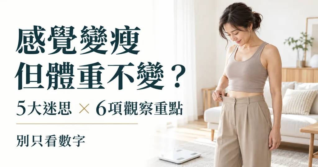 感覺變瘦但體重不變，女性觀察褲頭鬆緊，帶出5大減脂迷思與6項體態觀察重點。